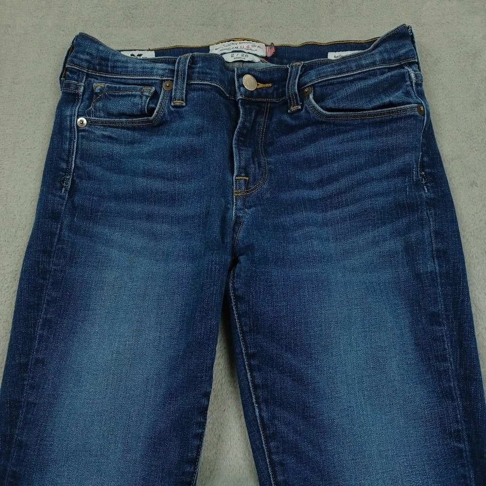 Lucky Brand Jeans Womens 2 Blue Denim Brooke‎ Skinny USA White Oak Cone